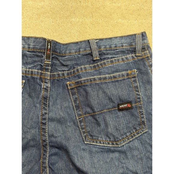 Ariat M4 FR Jeans Mens 42x30 Blue Low Rise Boot Cut Workwear Western - Picture 5 of 10